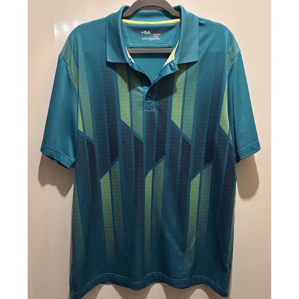 Fila Sport Mens Size Large‎ Green Golf Shirt